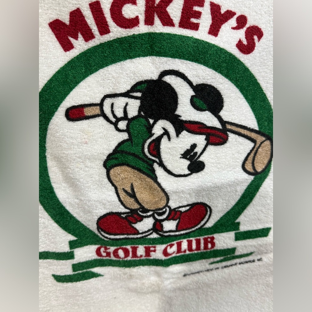 Vintage Mickeys Golf Club Disney Golf Towel - Picture 2 of 4